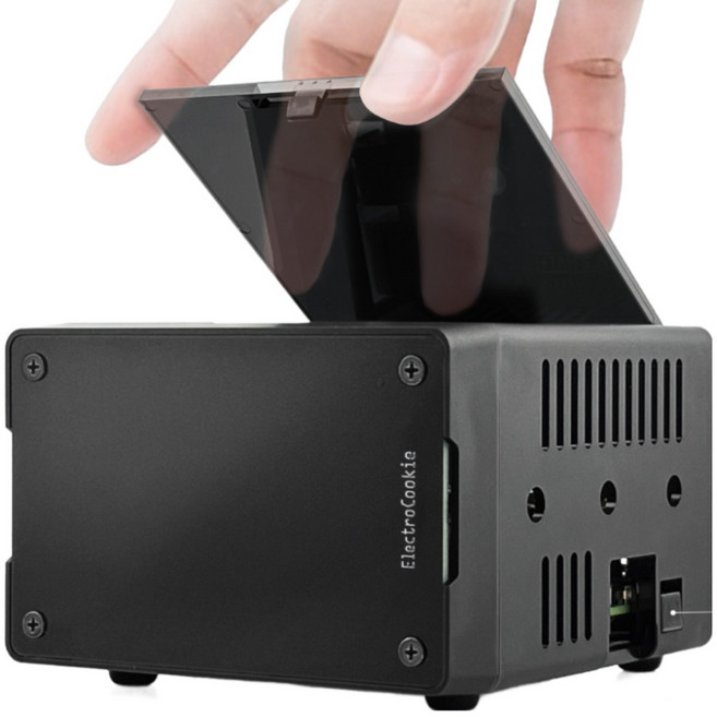 라즈베리파이5 미니PC 방열 케이스 [SD/ Black] + M.2 NVMe SSD 쉴드[ECR5 SSDS], 1개