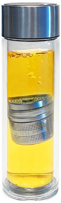이중 내열 유리 자석 캡슐 티 텀블러, 이중유리 티보틀 400ml, 1개, 마그넷이중유리텀블러, 400ml