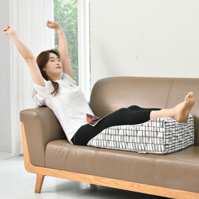 고니자니 스마트 리빙 다리베개, 블랙체크, 1개