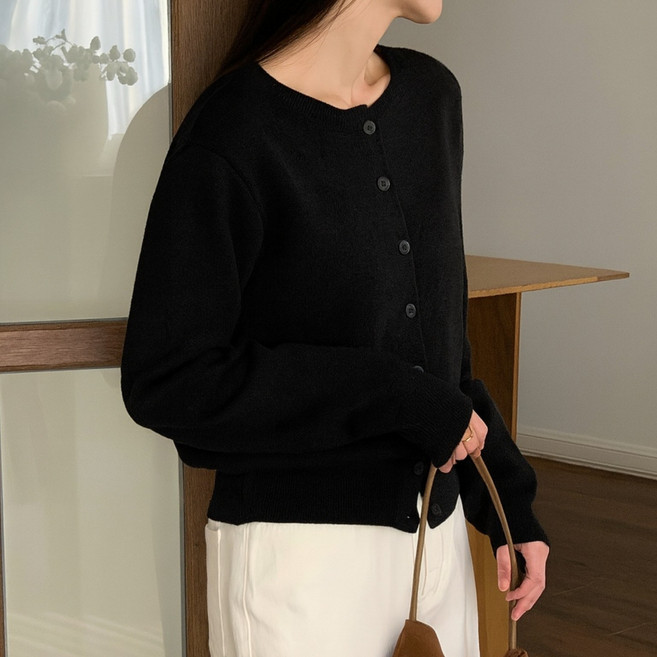 에이티 기본 베이직 니트 가디건 5color