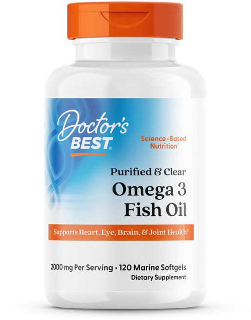 닥터스베스트 퓨리파이드 & 클리어 오메가 3 피쉬 오일 1000mg 마린 소프트젤, 120정, 1개