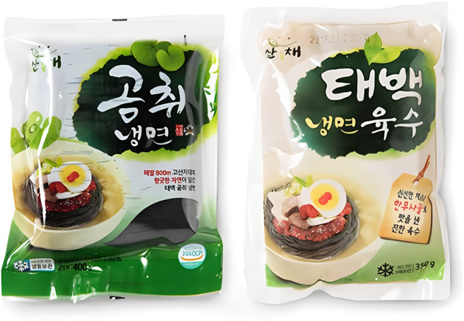강원도 곰취 물냉면 400gx5팩 10인분+육수10봉, 1개, 400g