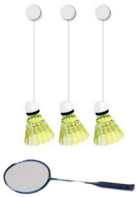 혼자 배드민턴 실내 연습 라켓 + 셔틀콕 세트, 1세트