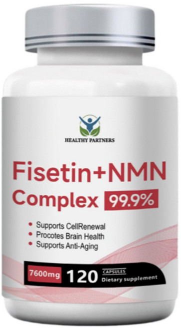 고함량 피세틴+NMN 베르베린 트랜스 레스베라트롤 퀘르세틴 엘더베리 아슈아간다 강황 7000mg, 3개, 120정