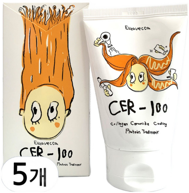 엘리자베카 밀키피기 콜라겐 세라마이드 코팅 프로틴 트리트먼트, 100ml, 5개