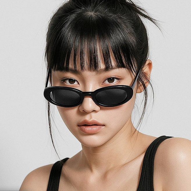 바닐라마카롱 1+1 긱시크 선글라스 자외선 블루라이트 차단 안경 커트코베인 가벼운 뿔테 프레임 남녀공용 데일리 패션 소품 + 하드케이스 포함