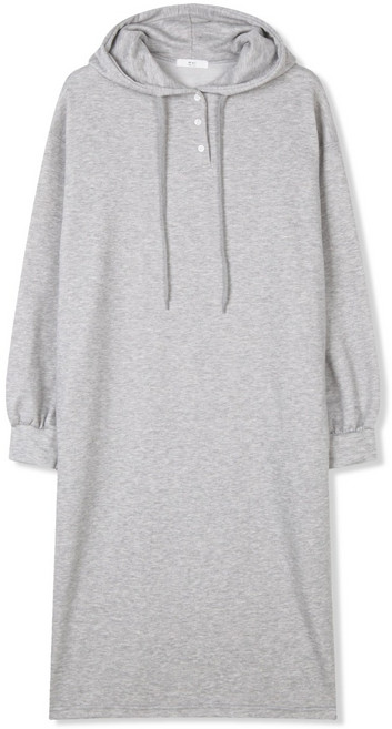 버튼 후디원피스 여자 롱원피스 봄신상 후드티