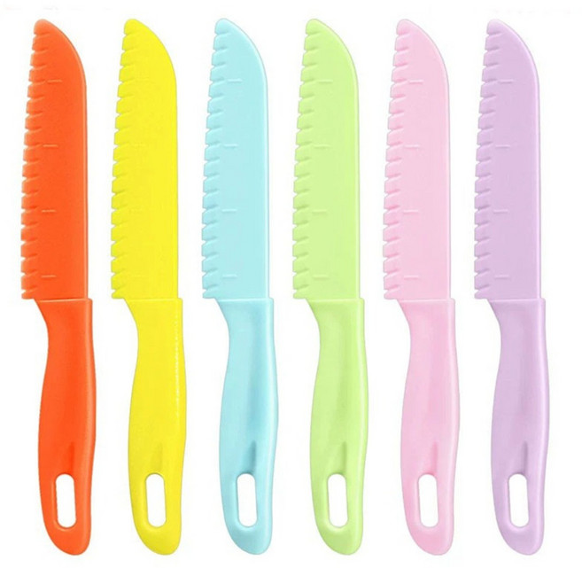 2 4 6개구성 무독성 어린이 안전칼 유아 칼 아동 소꿉놀이 아동칼 KC인증, 6개, 라이트핑크