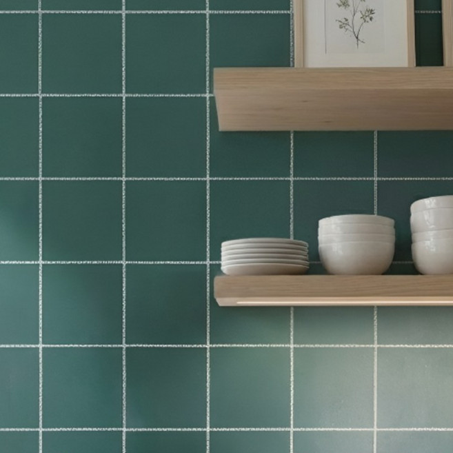 제이에스맘 붙이는 벽지 방수 격자 그리드 타일 시트지 데코 폼플럭 시트 61X300cm, 딥틸그리드