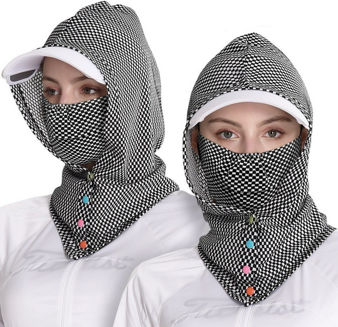 빅토리아 통풍메쉬 후드 뒷목가리게+쿨 마스크 블랙 FREE, 1개