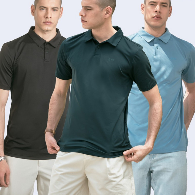 [EXR] 남성 메쉬 카라 티셔츠 4종택1