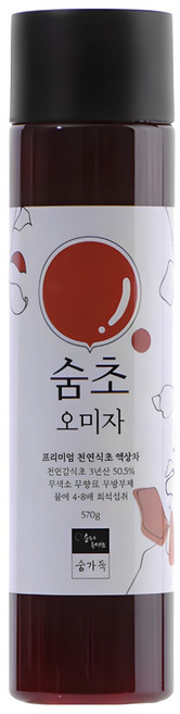 숨가득 천연 발효 식초 오미자 570ml, 3개