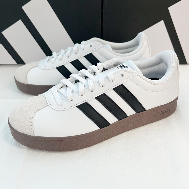 아디다스 스니커즈 VL 코트 신발 남녀공용 운동화 화이트 블랙 레트로 클래식