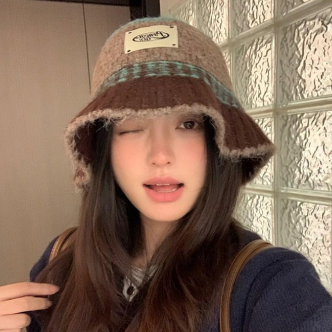 HALOPICK 뜨개 니트 모자 봄 가을 겨울 버킷햇 벙거지