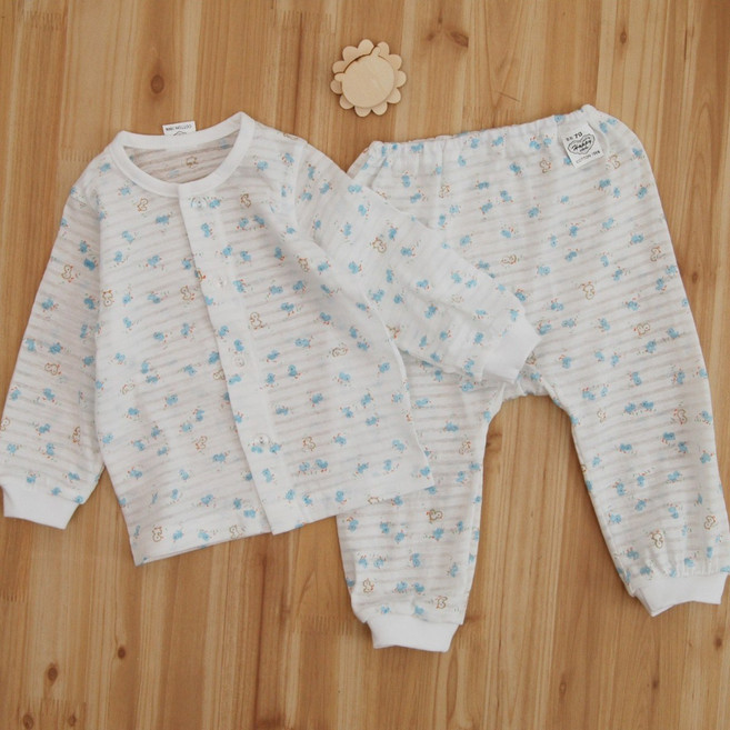 베이비하트 여름아기를 위한 얇은 순면실켓 긴팔내의-신생아 유아 여름내복