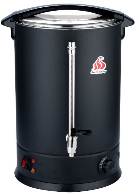 304不鏽鋼 電熱開水桶 15L 飲水桶 茶水桶, 1個, 45L黑色電熱開水桶[雙層加厚]304, 黑色, 45L