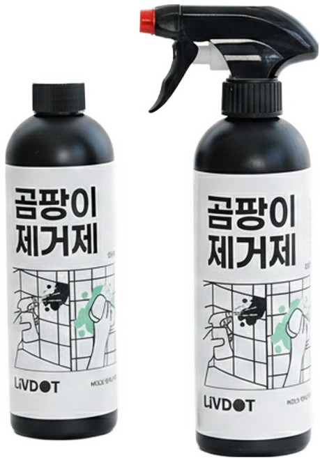 5위 - 리브닷 초강력 뿌리는 거품형 곰팡이제거제, 2개, 500ml