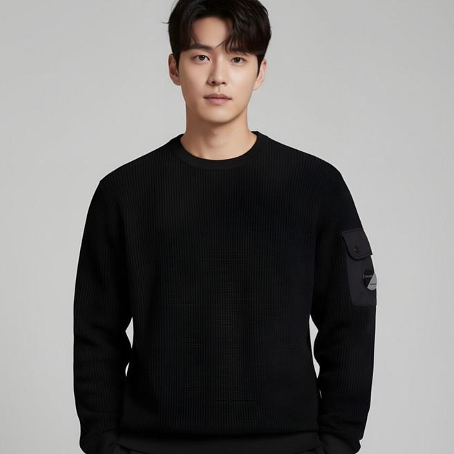 아이더 남성 니트 맨투맨 긴팔티셔츠 포켓 데일리 오버핏 캐주얼