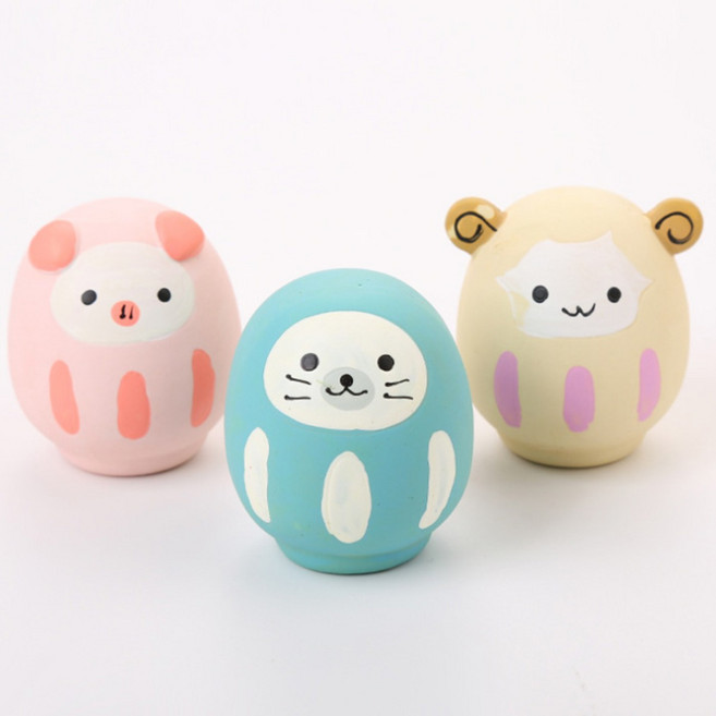 딩동펫 반려동물 뚜기장난감 라텍스 3종 세트, 혼합색상, 1세트