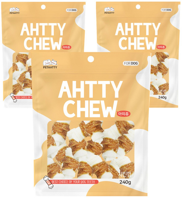 아띠츄 강아지 우유껌 소형, 치킨, 240g, 3개