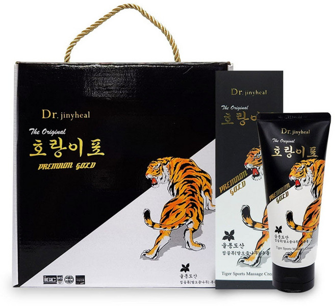 호랑이표 프리미엄 골드 스포츠 마사지 통증완화 크림 호랑이연고, 3개, 120ml
