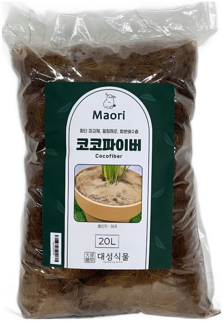 코코파이버 섬유질 멀칭재 화이버 마감재 코코넛 화이바 파충류 대성식물, 1개