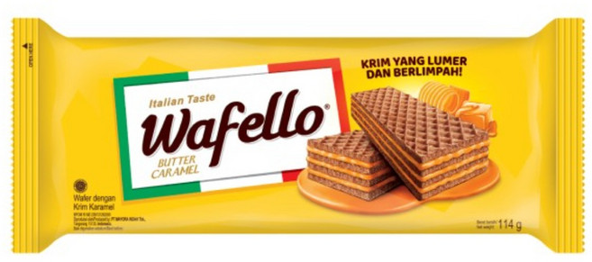 인도네시아 와펠로 버터 카라멜 wafelo mayora, 95g, 10개