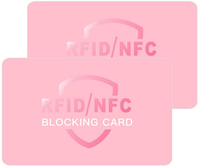 디드라 해외여행 정보 도난방지 전자파 차단 카드, 1개, 핑크