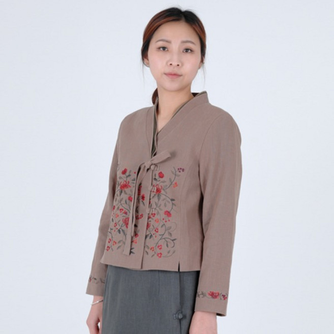 [4102] 면 마 프릴 저고리 / 데일리한복 에콜로지룩 미니멀라이프 린넨저고리 상의 외투 자켓 여자 여성 보살님 생활한복 개량 한복 절복 법복 사찰복 지장사