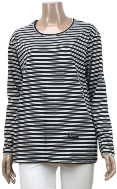 엄마티셔츠 순면 면100 할머니 면티 줄무늬 국산