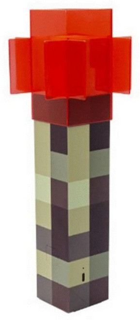 BEACON 마인크래프트 LED 토치 레드 스톤 횃불 무드등 충전식 USB Type-c, 레드 불꽃 횃불, 1개