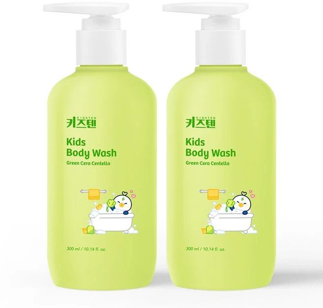 키즈텐 아기 유아 어린이 키즈 초등학생 약산성 순한 버블 목욕 바디워시, 2개, 300ml - 쿠팡