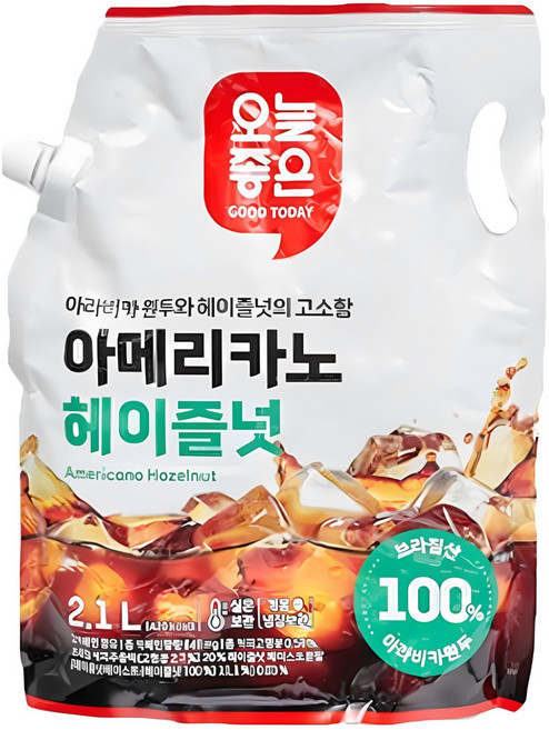 오늘좋은 아메리카노 헤이즐넛 2.1L, 5개