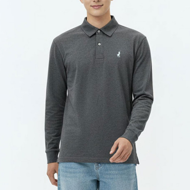 [빅히트 패션] 남성 카라 긴팔 티셔츠 기능성 흡습속건