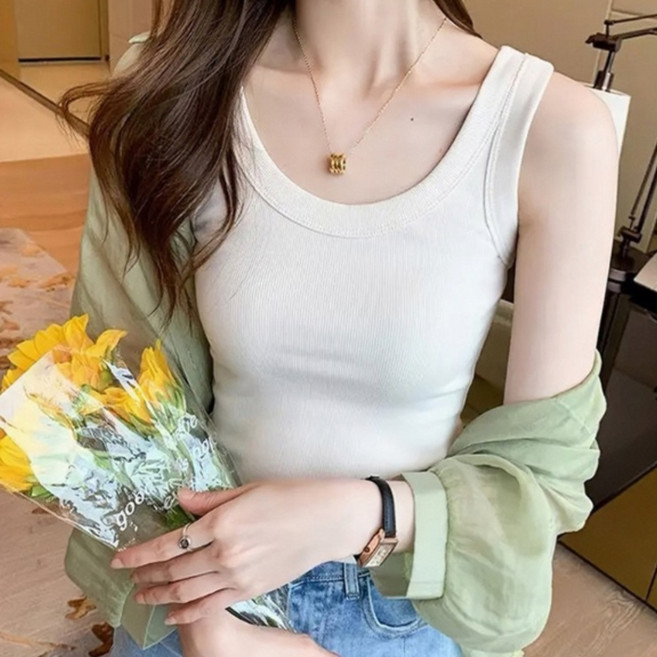 데일리쮸 여성 골지 나시 민소매 티셔츠 3장세트