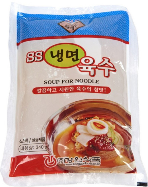 [30년육수전문] 냉면 육수 개별포장 업소용 물냉면 농축액 대용량, 4개, 340g
