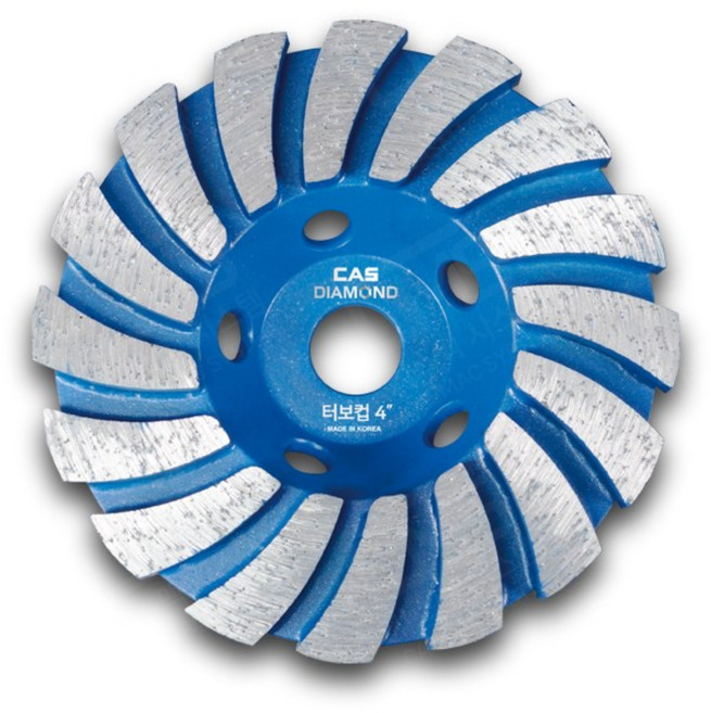 카스 다이아몬드 폴리싱 터보컵 DPC-T-4 101.6mm (4인치) 국산, DPC-T-4(4인치/6T), 1개