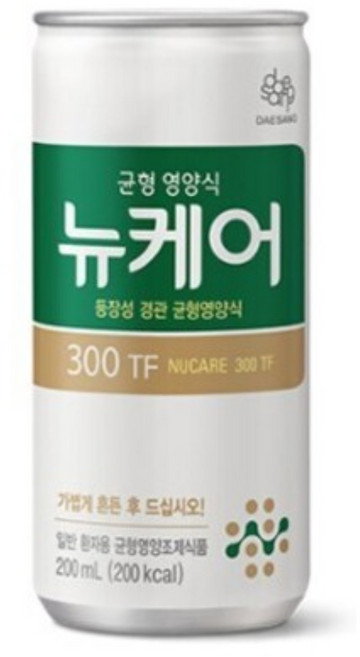 대상 뉴케어 300TF 120캔 경관영양식 높은열량 노인 환자 영양식, 200ml, 120개