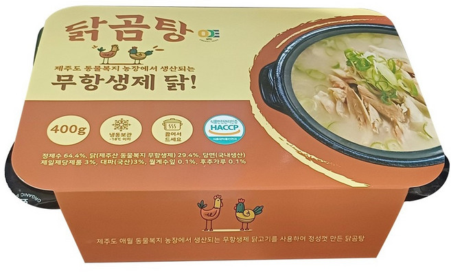 잡내없고 깊고 진한 맛 무항생제 닭곰탕, 3개, 400g