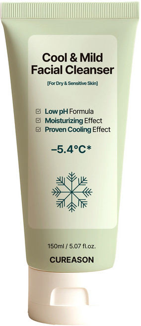 큐리즌 약산성 판테놀 쿨링 클렌징폼 민감성 건성 150ml 1개, 없음