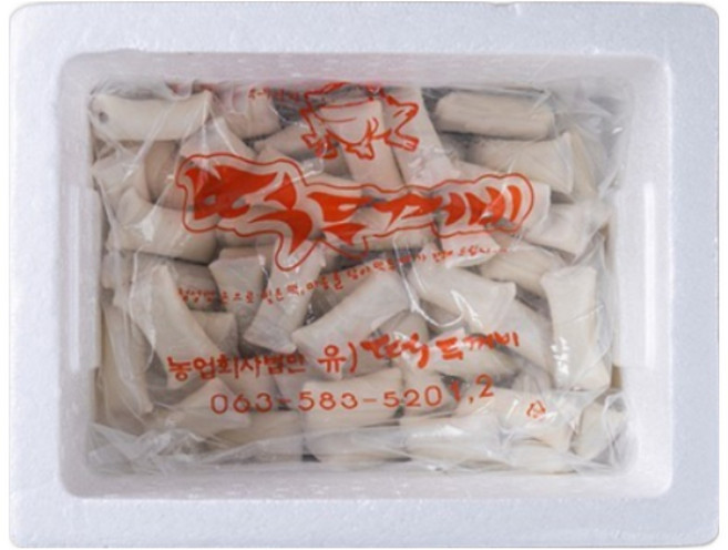 백미 앙꼬 가래떡 2kg 굳지않는 떡 / 식사대용 영양간식, 1개