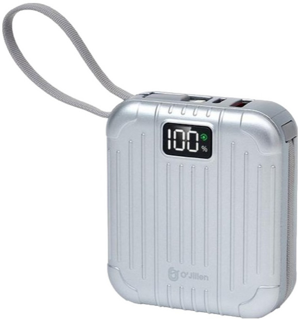 오지렌 고속충전 초경량 보조배터리 10000mAh, 실버