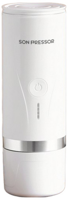 네스프레소 캡슐커피 호환 휴대용 전동 커피머신 원두챔버포함 아웃도어 캠핑 가정용 손프레소, 화이트, 1개