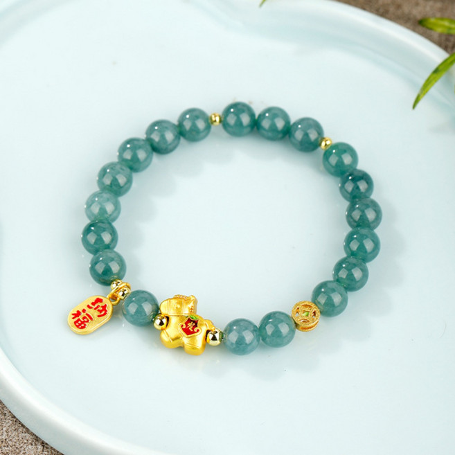 골드재운 만사형통 흑 요석 블루 워터 비 취 주 사 남홍 마노 침 향목 팔찌 특A급 럭키 말띠 돈 사업 럭키 징크스 남녀커플 패션 소원 럭키 10 mm