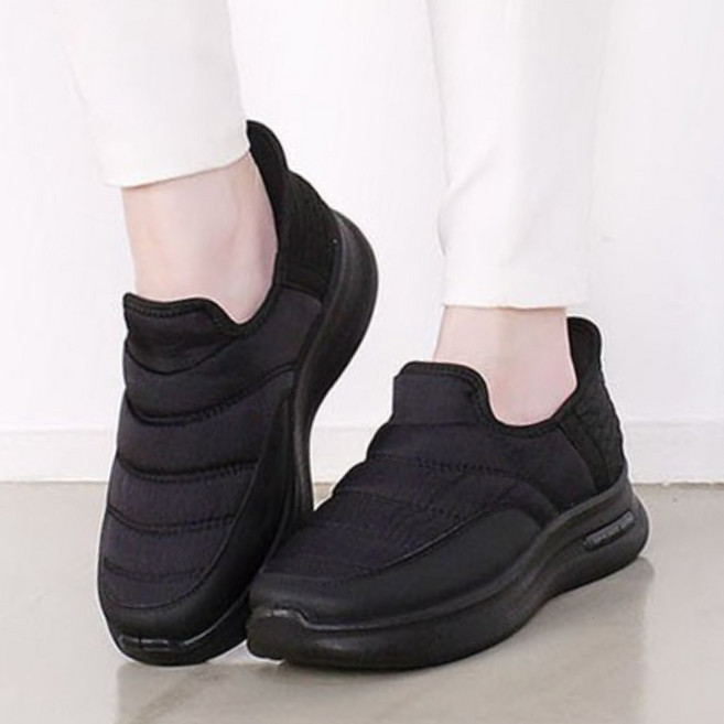 행텐 패딩 기모 바로신는 이지핏 슬립온 EZF-73707 남여 방한화 폭신폭신 쿠션창