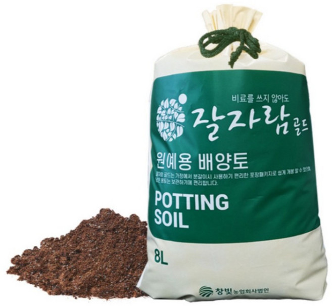 잘자람 배양토 화분 분갈이흙, 1개, 8L