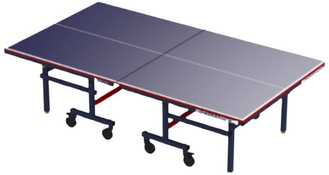 [국내생산] [50주년특가] 엑시옴(XIOM) 참피온(CHAMPION) 공식 본사 직영 참피온 H-10 레드 가정용 탁구대, 1개