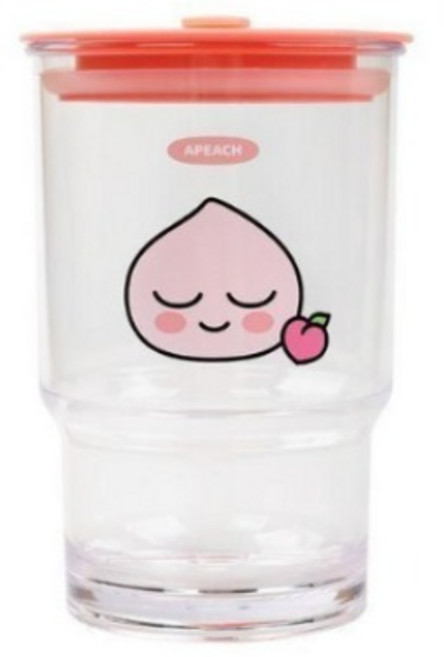 카카오프렌즈 실리콘캡 텀블러 / 라이언 어피치 춘식이 / 473ml / 홈카페 트라이탄 유아텀블러 키즈텀블러 사무실텀블러 빨대텀블러 휴대용텀블러, 어피치(핑크)