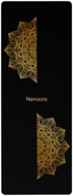 고밀도 프리미엄 요가매트 가장 안정적인 동작 구현이 가능한 5mm 요가매트 양면 미끄럼방지 고가의 고무합성 소재 명상을 주는 만다라 & 아사나 디자인, 1개, 만다라-클래식 블랙