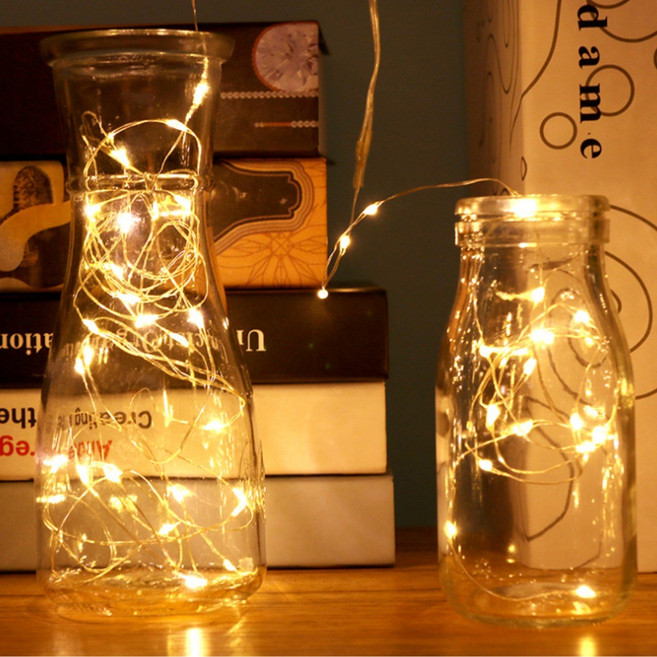 펀앤펀 led 와이어전구 무드등 조명 황색 1m 10개